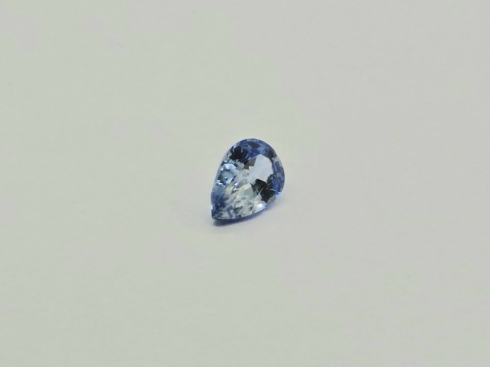 AGCL Certified Light Blue Pear Shape Blue Sapphire 1 11 cts Heated Gemstone