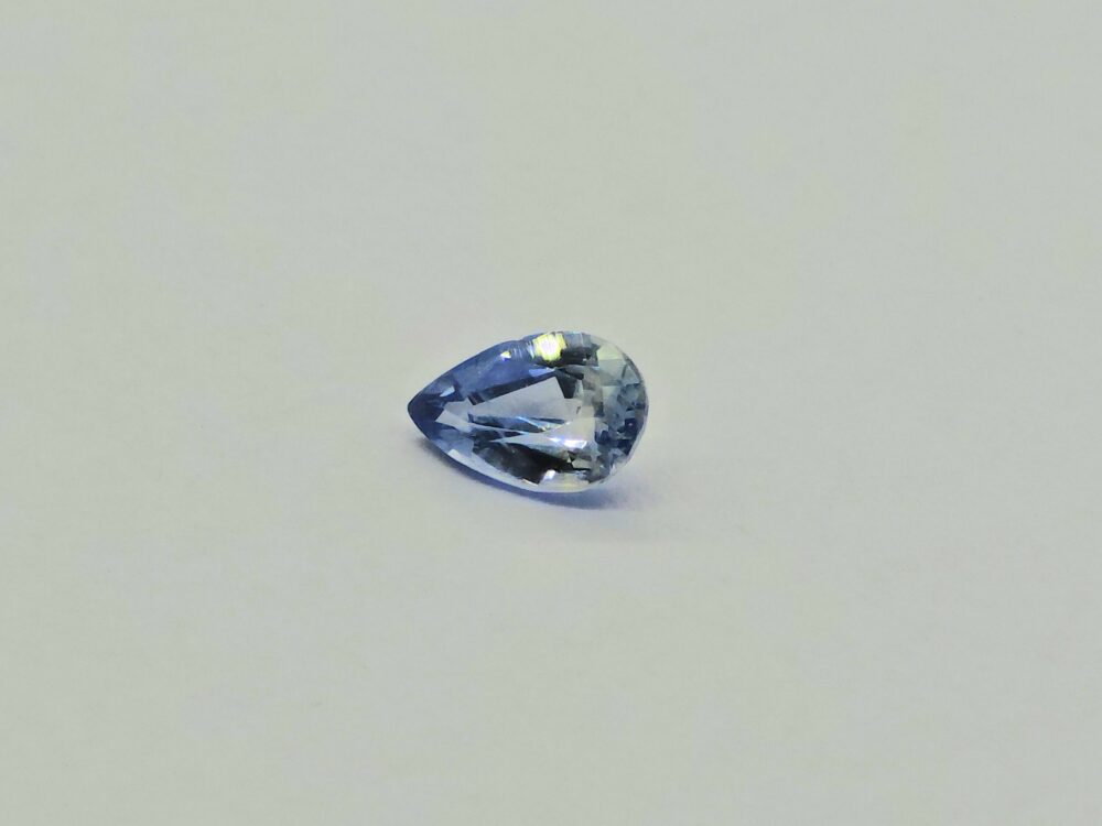 AGCL Certified Light Blue Pear Shape Blue Sapphire 1 11 cts Heated Gemstone