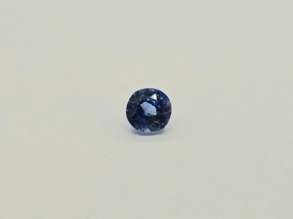 Unheated Blue Sapphire 0 98 cts Round Cut Gemstone